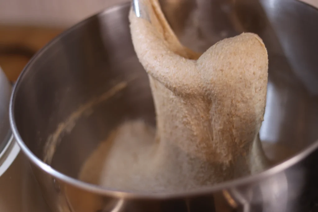dough sticking to a dough hook